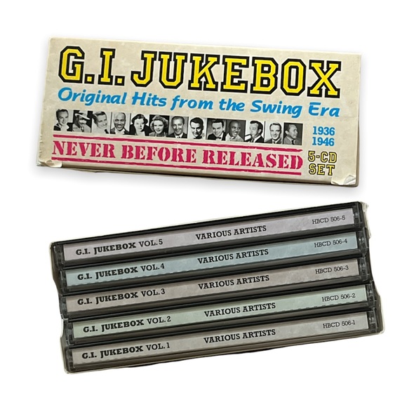 G.I. Jukebox Original Hits From Swing Era 5 CD Set 1936-1946 Released 1993 EUC - Picture 4 of 8